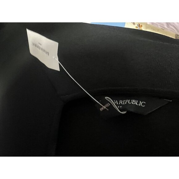 BANANA REPUBLIC Dress WOMEN MEDIUM BLACK Sleeveless Tiered Skirt V-Neckline - Picture 8 of 9